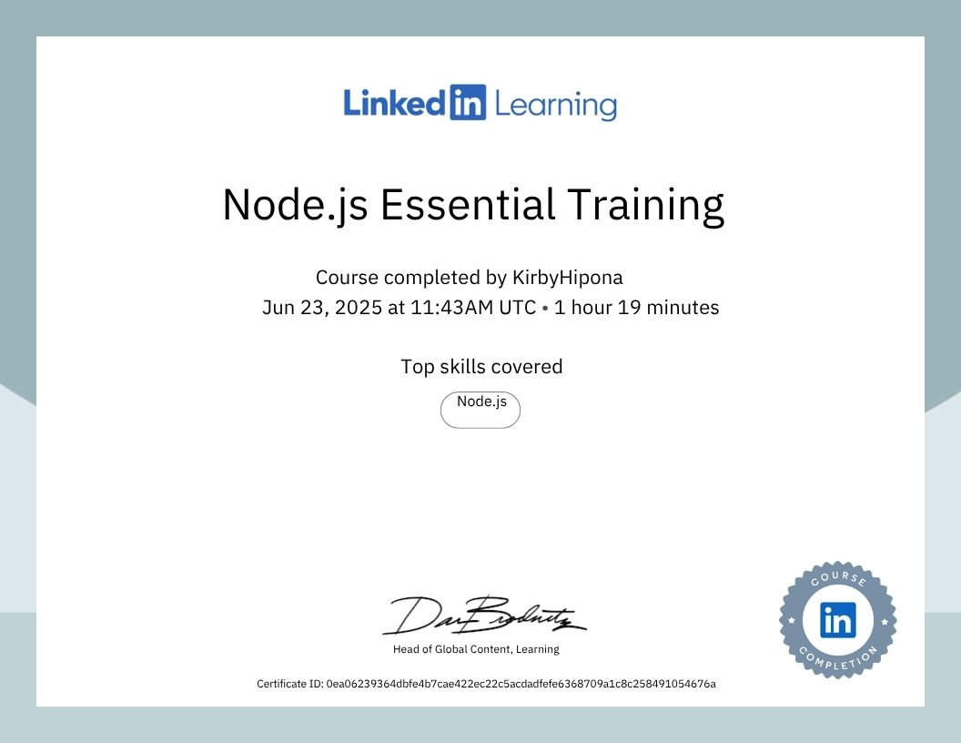 Node.js Essential Training