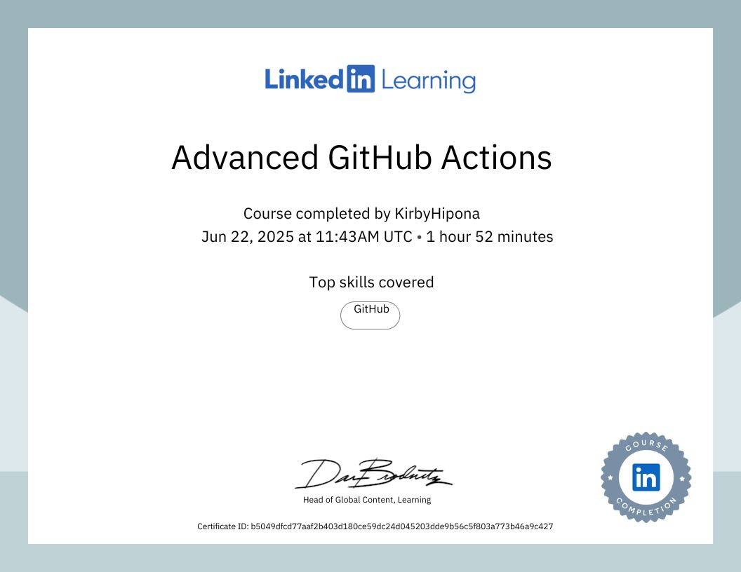 Advanced GitHub Actions